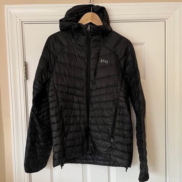 REI Co-op Magma 850 Hoodie 2.0 Down Hooded Jacket Puffer/Black/ Sz. Small - Picture 1 of 13